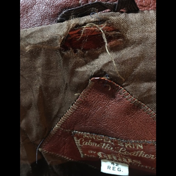 Vintage Cabretta Leather hooded leather jacket 42R - Picture 3 of 8